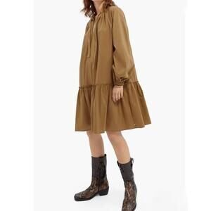 Scotch and Soda Voluminous Long Sleeve Organic Cotton Shift Dress Size Large